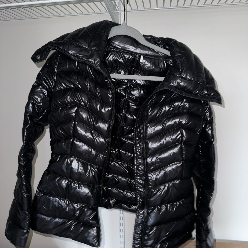 Moncler Shiny Black Puffer Jacket - Picture 2 of 8